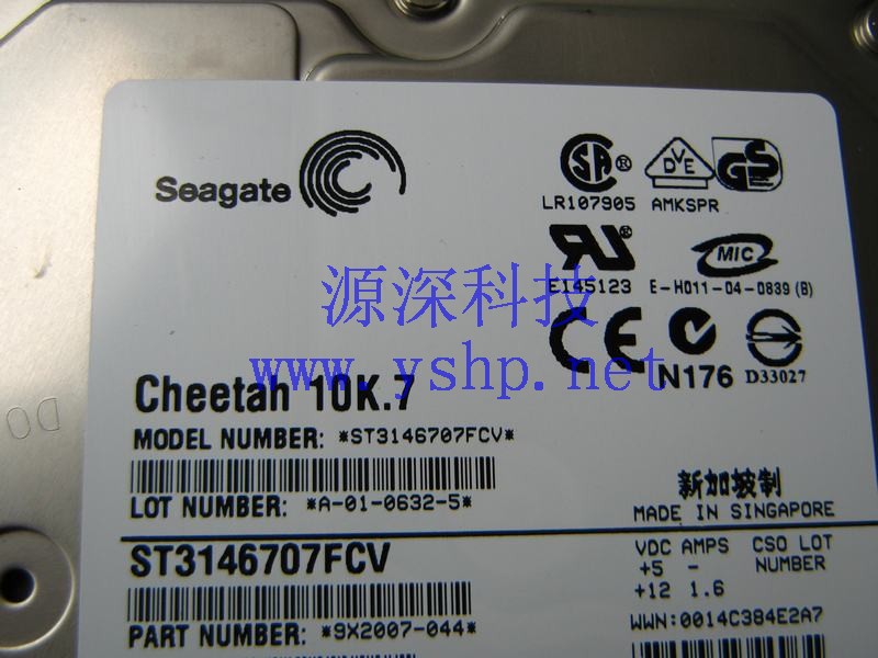 上海源深科技 上海 EMC 原装 CX500 146G FC 光纤 硬盘 10K.7 ST3146707FCV 005048632 A04 高清图片