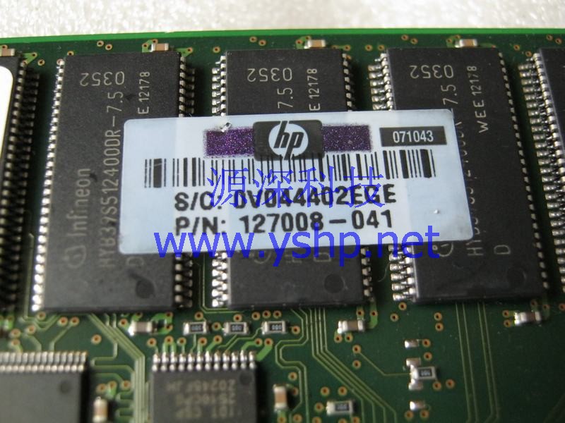 上海源深科技 上海 HP ML350G2 服务器内存 1G SDRAM ECC REG 137008-041 高清图片