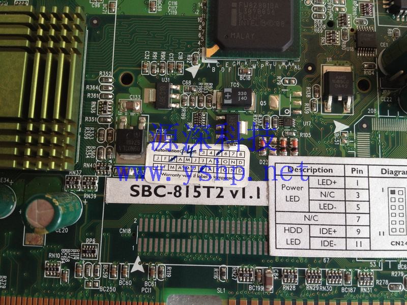 上海源深科技 上海 艾讯 SBC-815T2 V1.1 全长工控机主板 CPU板 高清图片