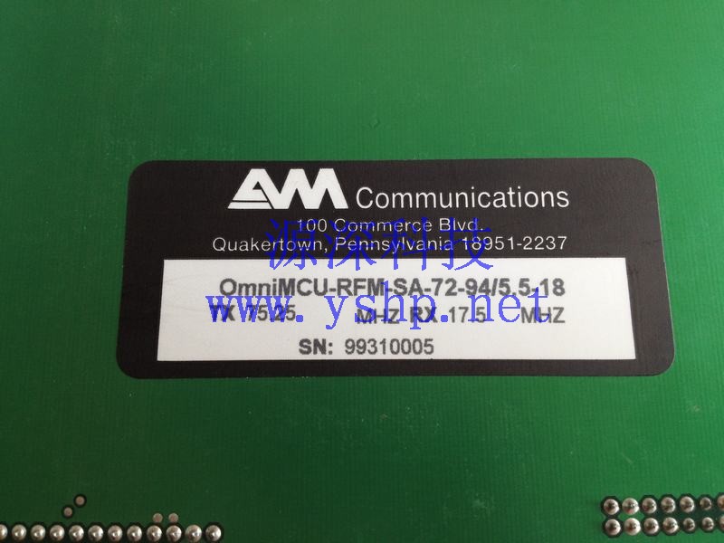 上海源深科技 上海 ISA card L108-0409 OmniMCU-RFM-SA-72-94 5.5-18 TX75.25MHZ RX17.5MHZ 高清图片