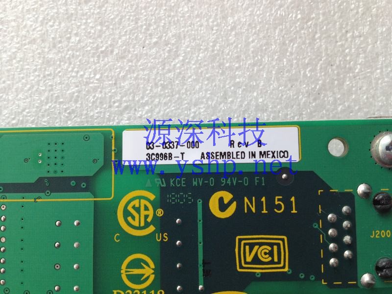 上海源深科技 上海 3COM 服务器网卡 PCI-X 03-0337-000  REV B 3C996B-T 高清图片