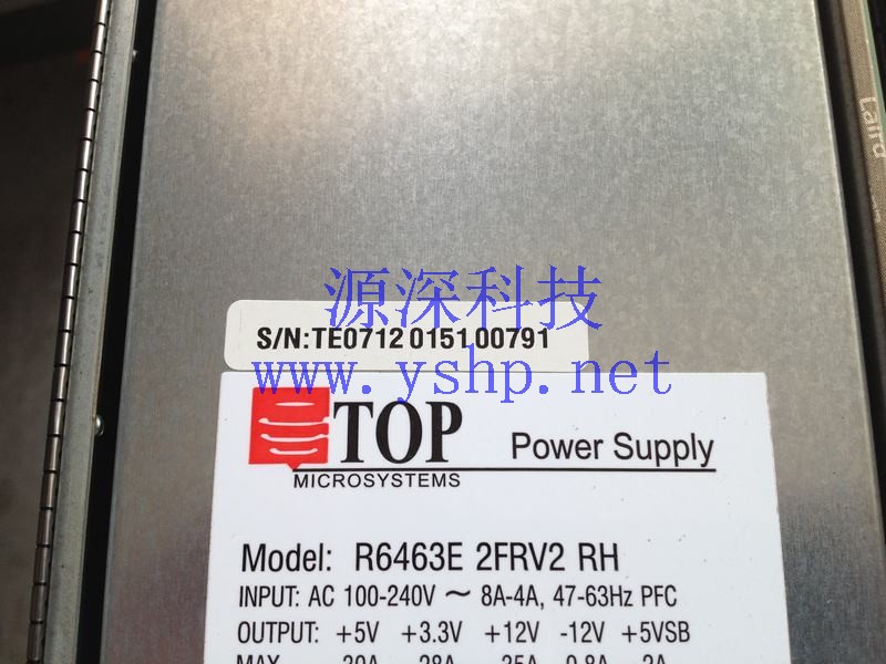 上海源深科技 上海 TOP Microsystems power supply R6463E 2FRV2 RH 高清图片