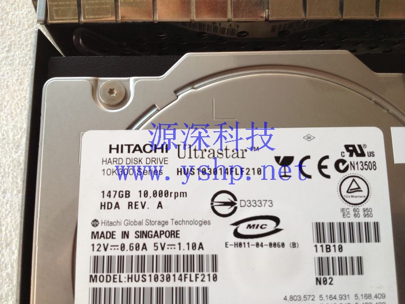 上海源深科技 上海 NetAPP DS14MK2FC 147G 10K光纤硬盘 HUS103014FLF210 108-00030+B0 X274 SP-274 高清图片