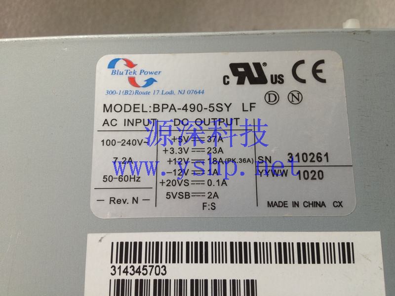 上海源深科技 上海 SUN Storagetek SL500 BluTek Power 电源 BPA-490-5SY LF 314-3457 107915703 高清图片