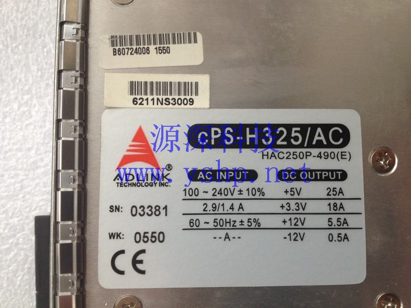 上海源深科技 上海 ADLINK cPCIS-6400U 电源 cPS-H325/AC HAC250P-490(E) 高清图片