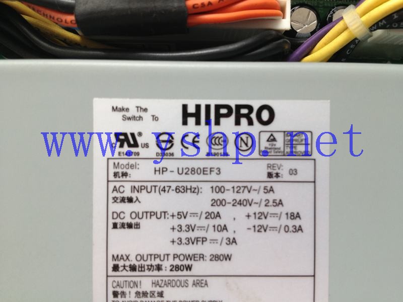 上海源深科技 上海 DELL PowerEdge PE750服务器电源 HP-U280EF3 高清图片