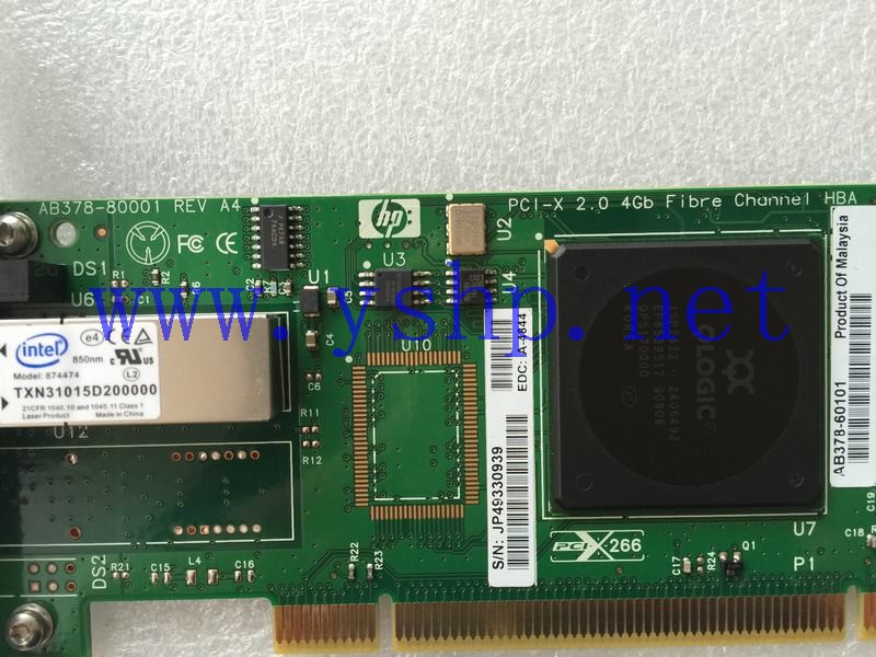 上海源深科技 上海 HP RX6600 PCI-X 2.0 4GB 光纤HBA卡 AB378-80001 REV A4 AB378-60101 高清图片