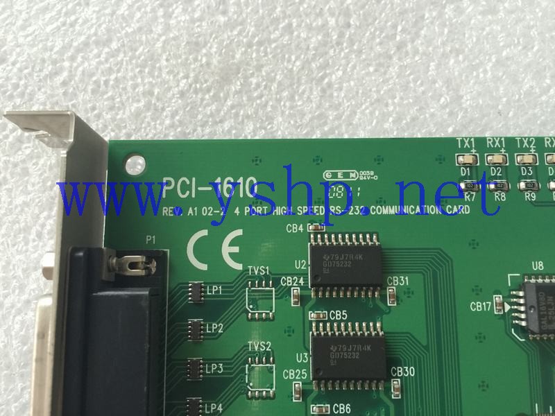 上海源深科技 上海 研华串口卡 PCI-1610 REV.A1 02-2 4 PORT HIGH SPEED RS-232 COMMUNICATION CARD 高清图片