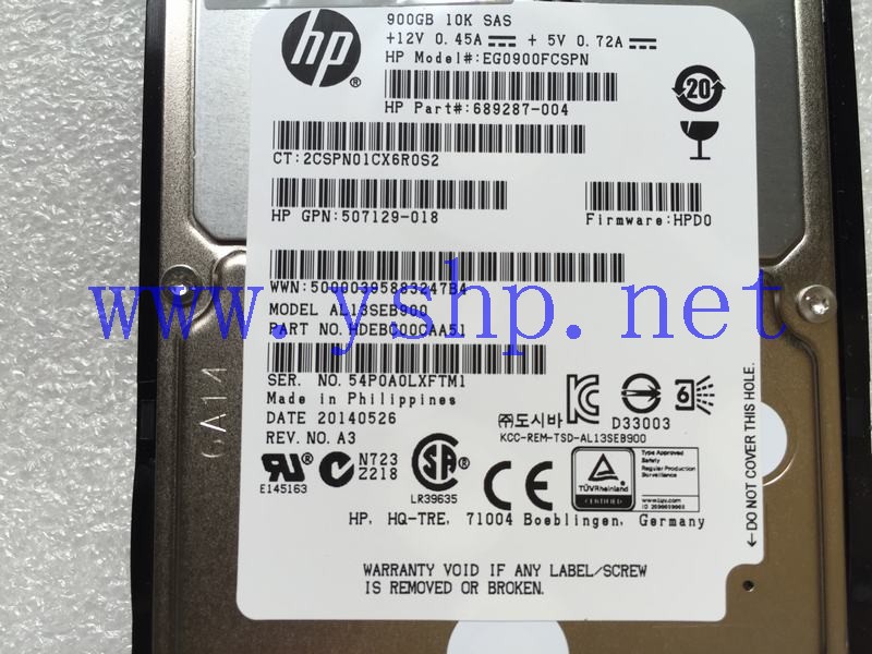 上海源深科技 上海 HP 10K SAS 2.5 900G硬盘 653971-001 689287-004 507129-018  高清图片